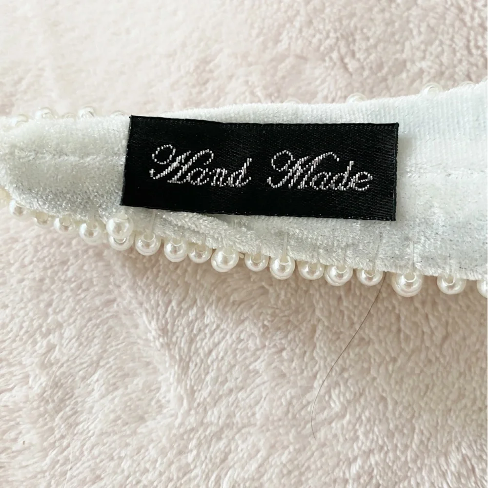 NWOT Pearl Padded Headband White Cream Classic Handmade Wedding Spring